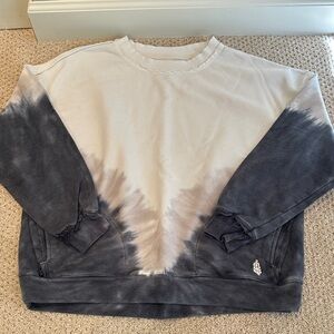 FP Movement by Free People Tie-Dye Sweater in Cream and Gray